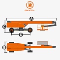 Чертеж Телескопический подъемник Dingli BT36RT