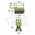 Чертеж Ножничный гусеничный подъемник ZOOMLION ZS1216C
