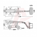 Чертеж Телескопический подъемник Dingli BT16CHRT